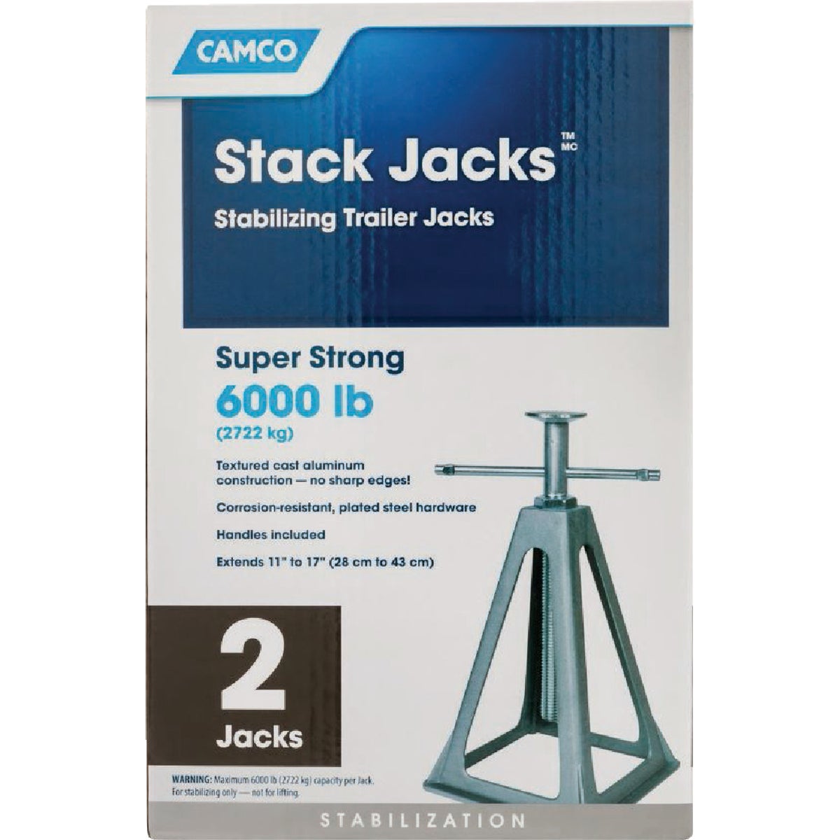 Camco Stabilizing RV Trailer Jack Stands (2-Pack)