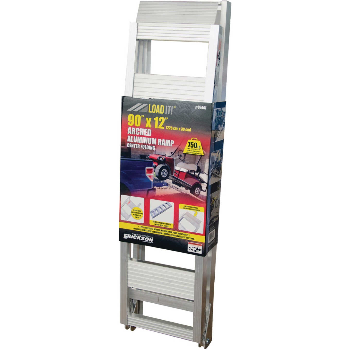 Erickson 12 In. W x 90 In. L 750 Lb. Folding Arched Loading Ramp Image 3