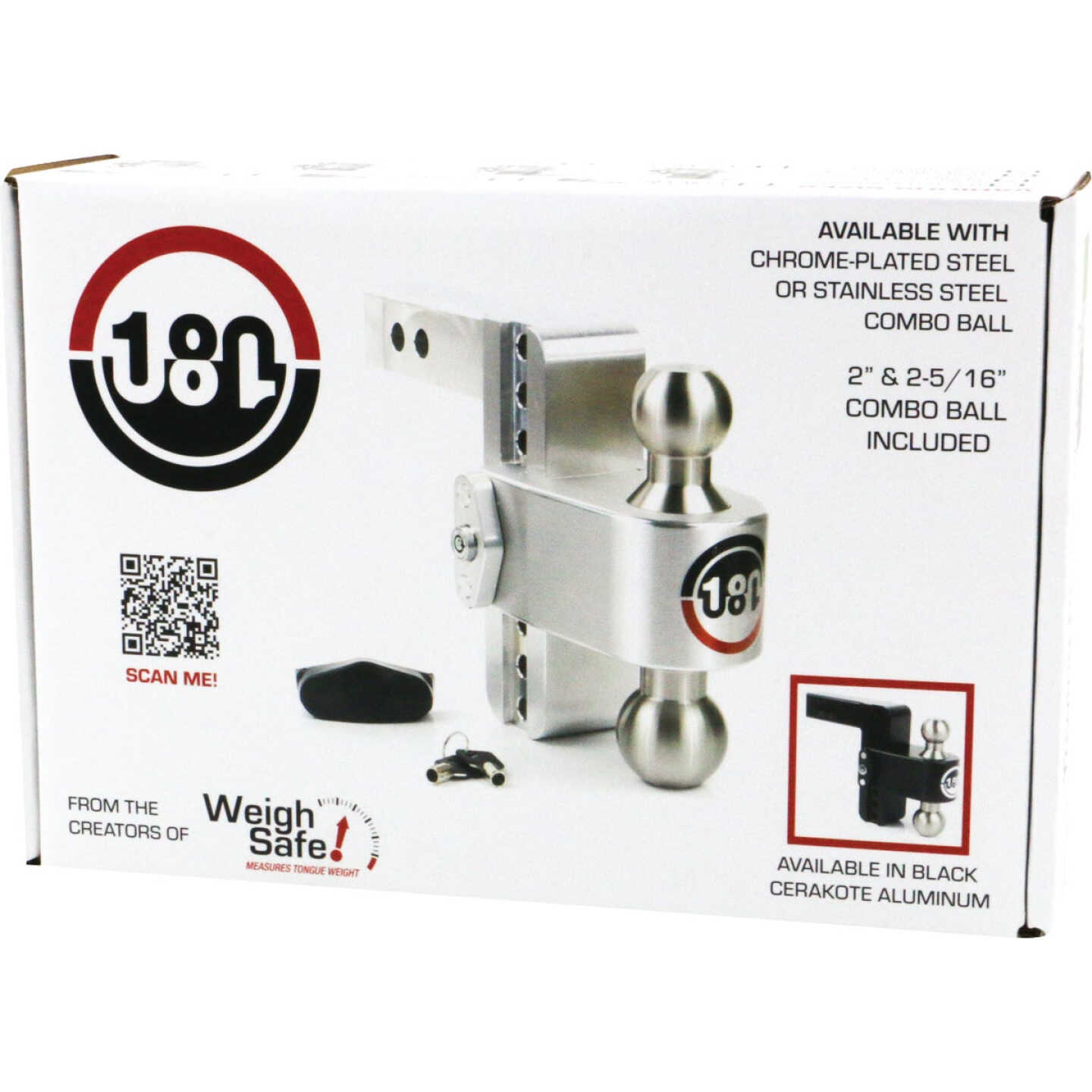 Weigh Safe 8 In. Adjustable 180 Degree Hitch Ball Mount Image 2