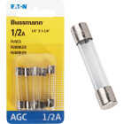 Bussmann 1/2A 250V AGC Glass Tube Automotive Fuse (5-Pack) Image 1