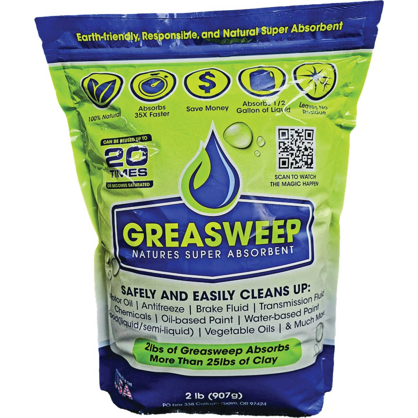 Greasweep 2 Lb. Natural Multi-Purpose Super Oil Absorbent Image 1