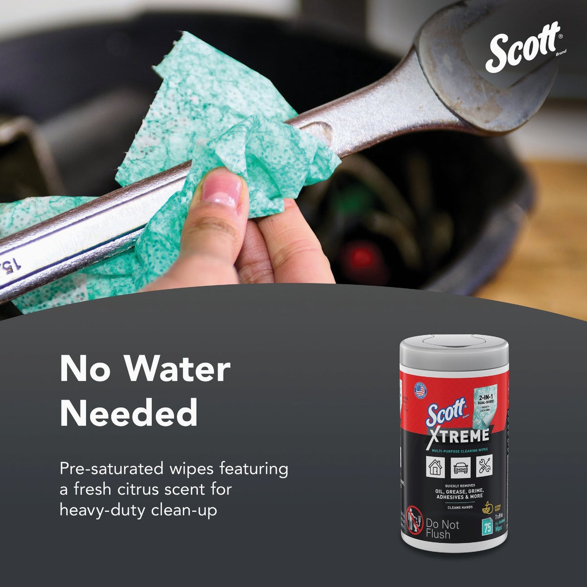 Scott Xtreme Multipurpose Cleaning Wipes (75-Count) Image 2