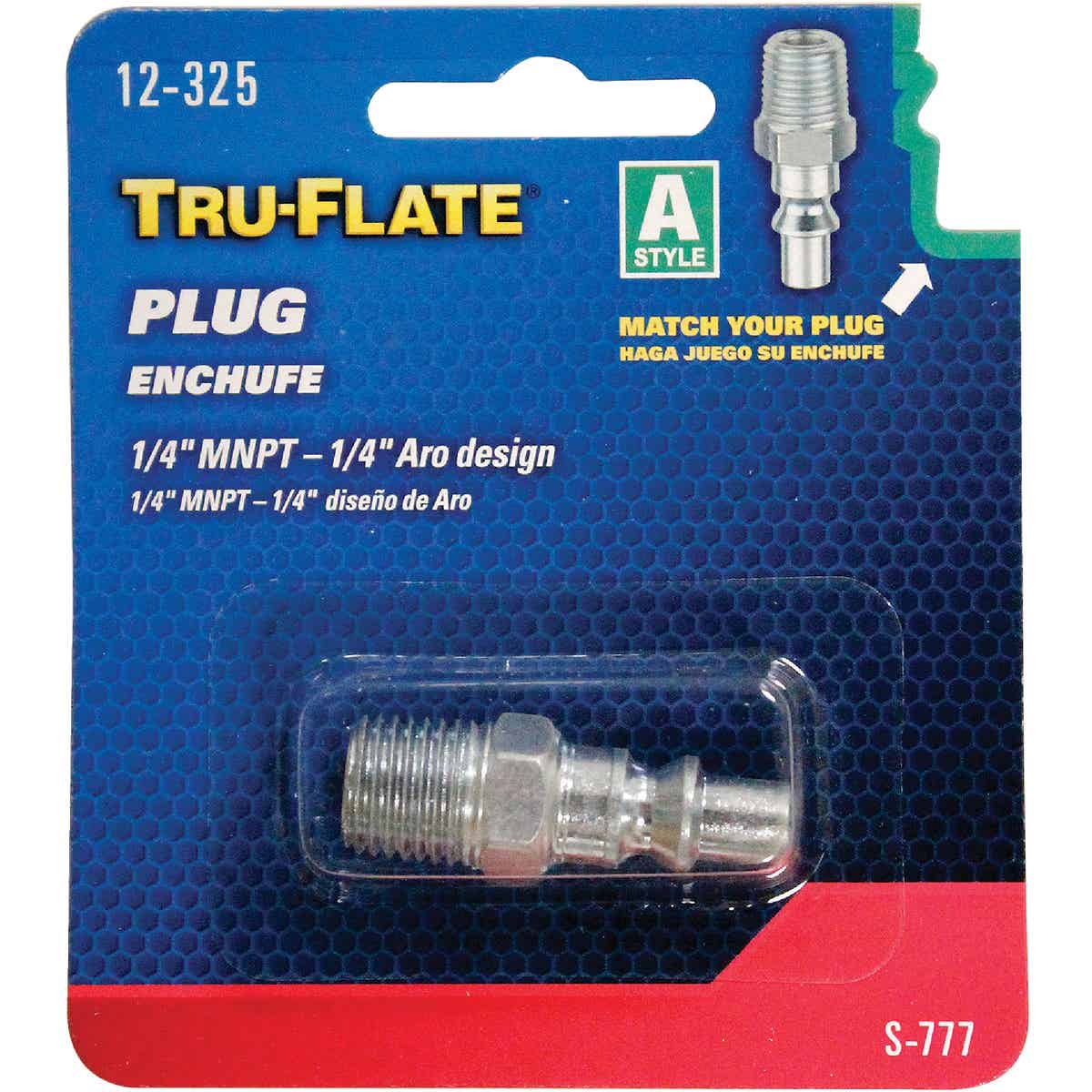 Tru-Flate ARO 1/4 In. MNPT A-Style Steel Plug Image 2