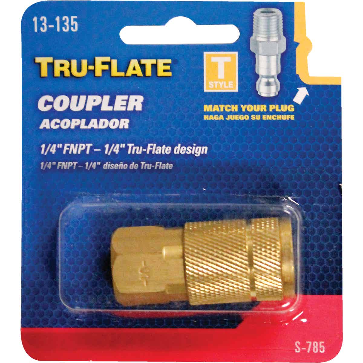 Tru-Flate Series Push-to-Connect 1/4 In. FNPT Coupler Image 2