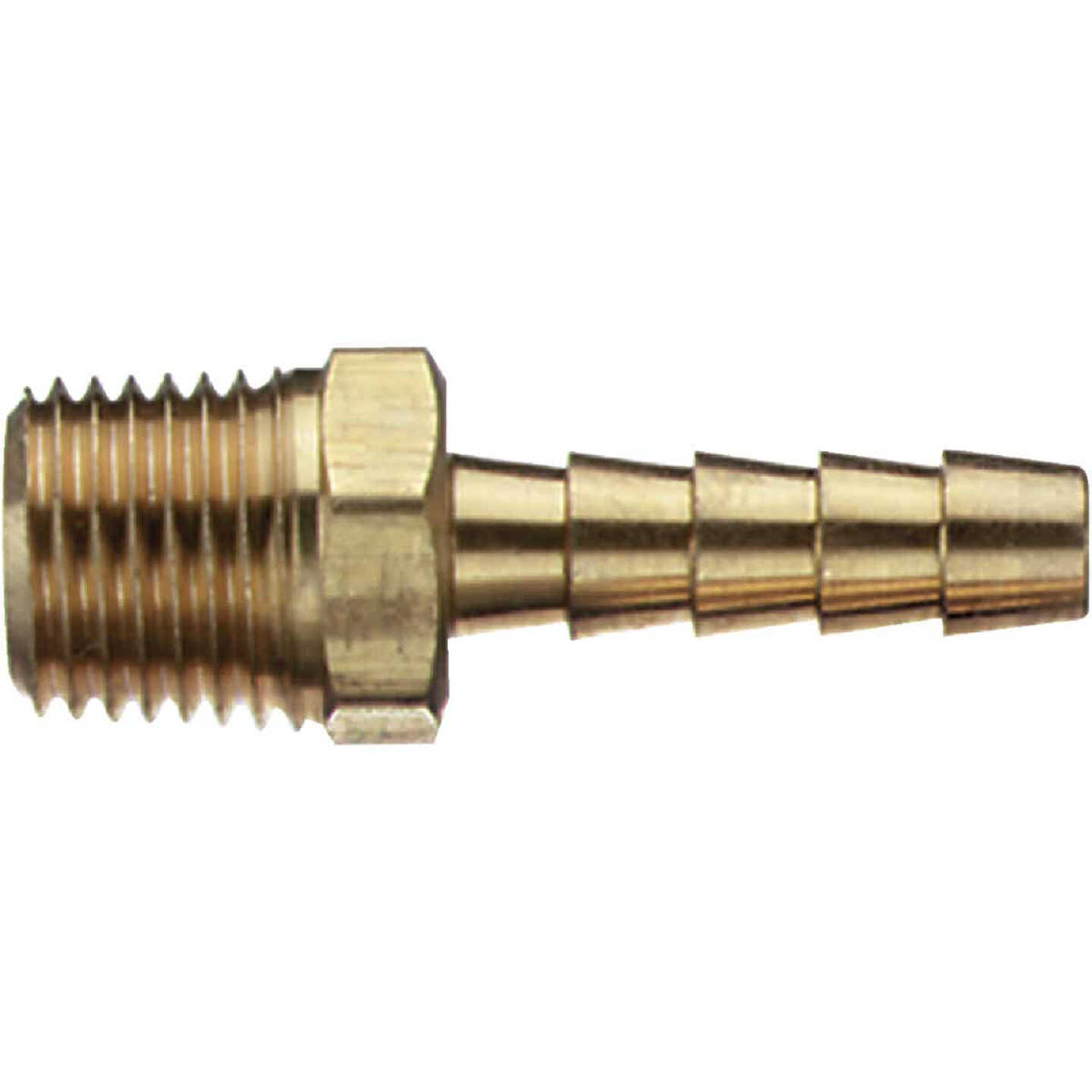 Tru-Flate 5/16 In. Barb 1/4 In. MNPT Brass Hose End Image 1