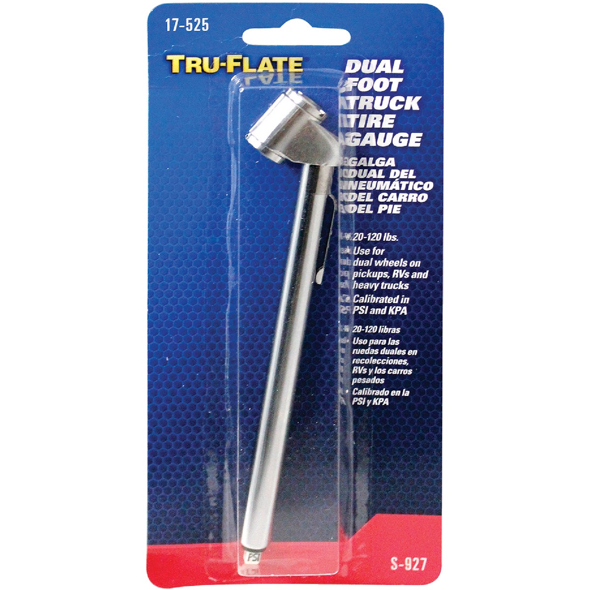  Tru-Flate 10-160 psi Chrome-Plated Tire Gauge Image 2