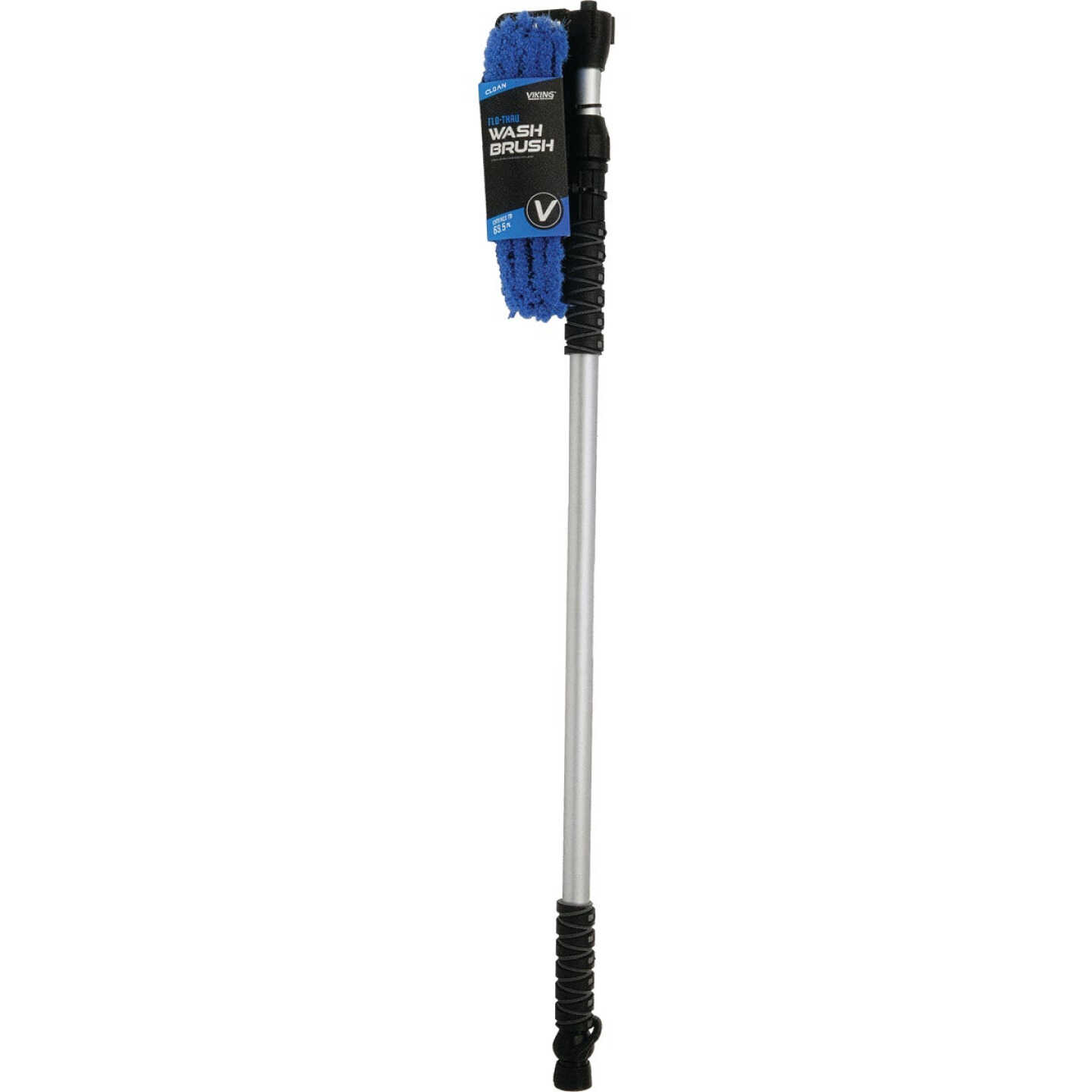 Viking 10 In. Deluxe Flo-Thru Wash Brush with 38 In. to 63-1/2 In. Telescoping Handle Image 1