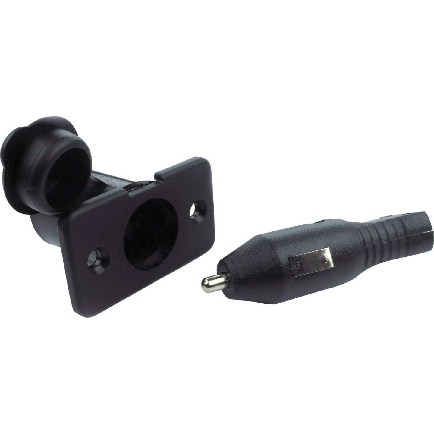 Seachoice 10A 12V Nickel-Plated Plug & Socket Image 1