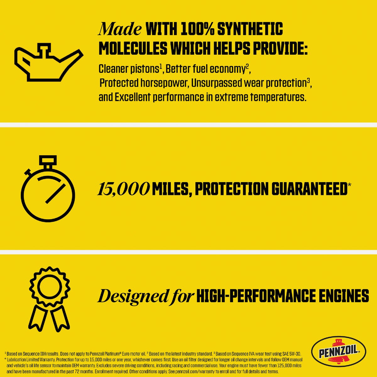 Pennzoil Platinum Full Synthetic 5W-20 Motor Oil, 5 Qt. Image 5