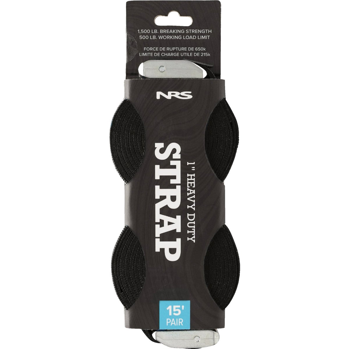 NRS 1 In. x 15 Ft. Stealth Black Heavy Duty Tie-Down Strap (2-Pack) Image 2