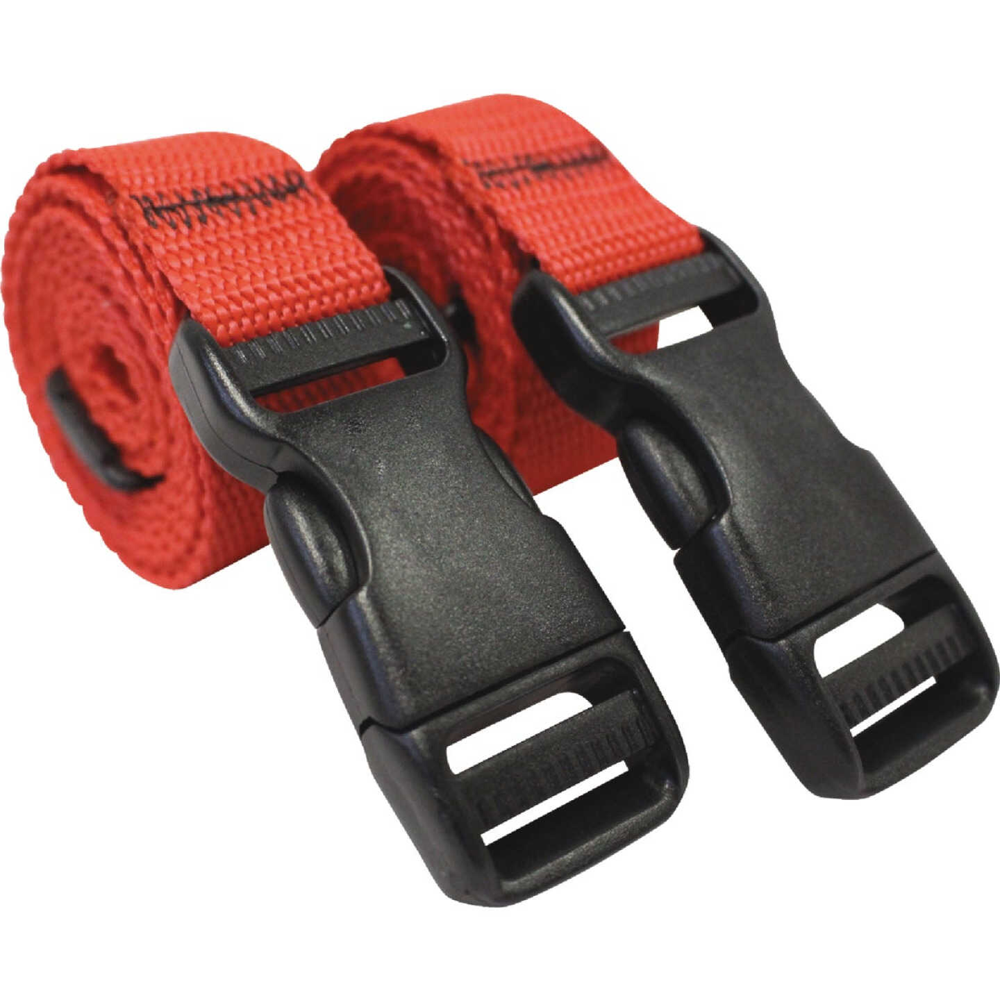 Keep It Together 1 In. x 4 Ft. Red Straps With Buckle (2-Count) Image 1