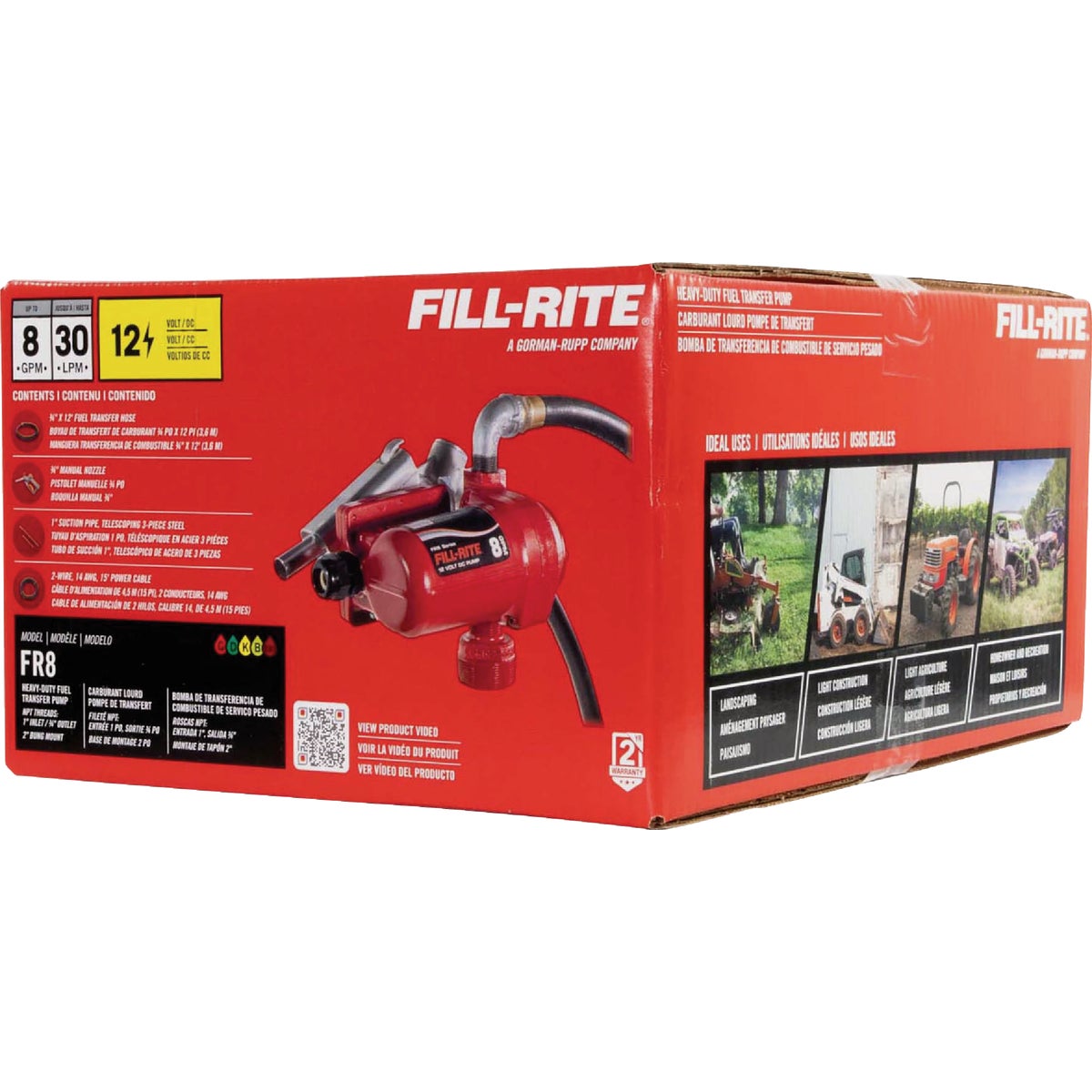 Fill-Rite 12V DC 8 GPM Fuel Transfer Pump with Nozzle Image 2