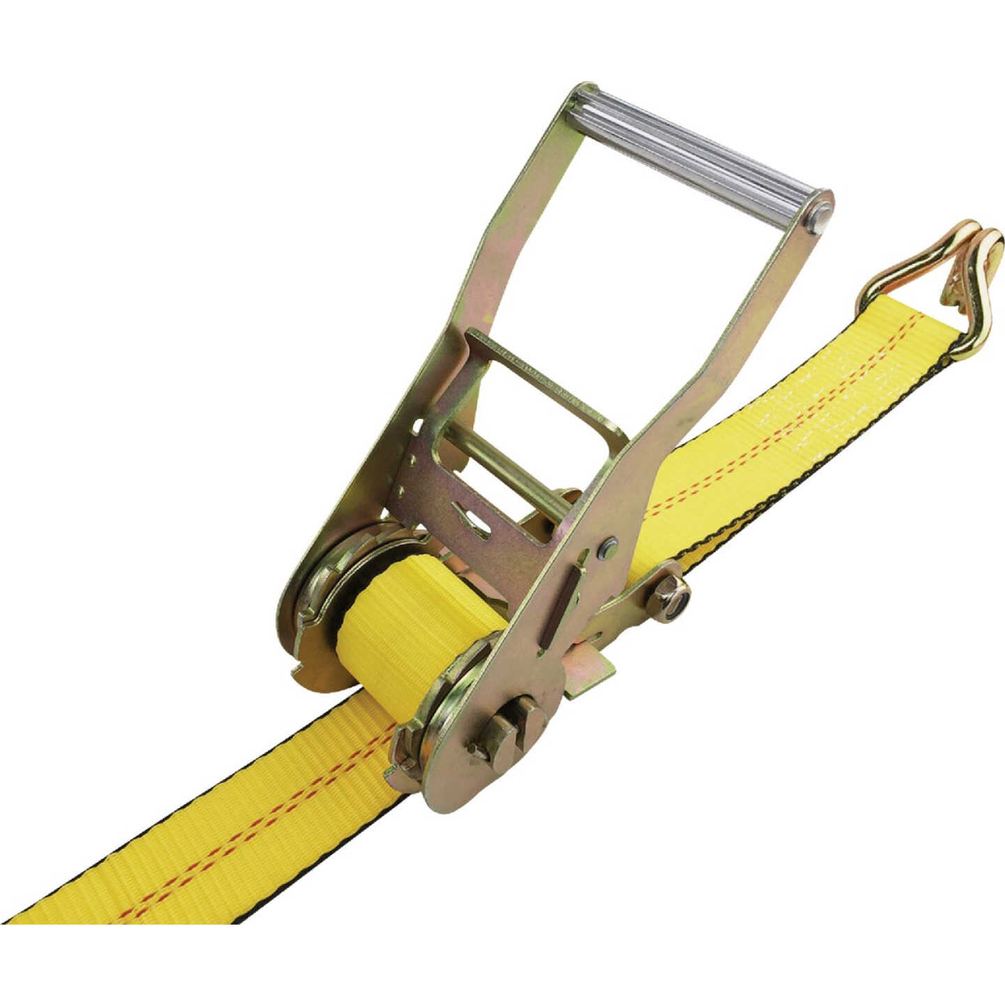 Erickson 2 In. x 27 Ft. Self Tensioning Ratchet Strap with Double "J" Hooks Image 4