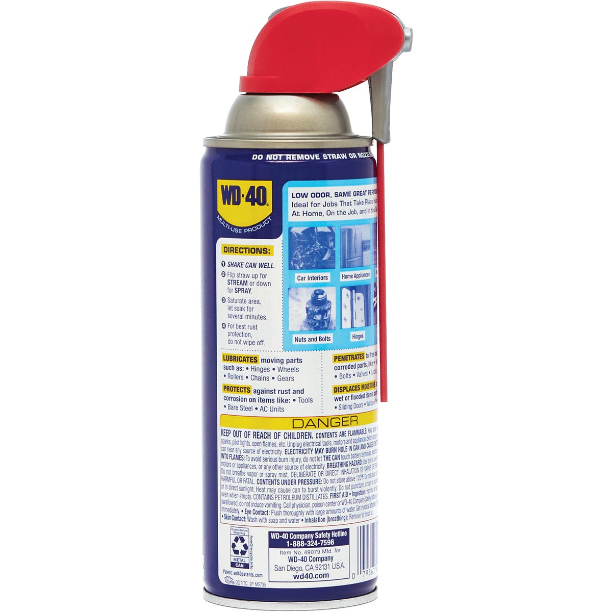 WD-40 12 Oz. Low Odor Lubricant with Smart Straw Image 2