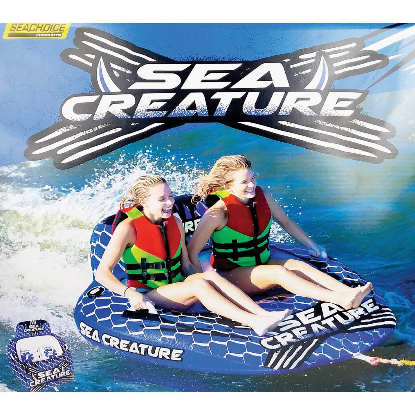 Seachoice Sea-Creature 60 In. x 58 In. Open Top Towable Tube, 1 to 2 Rider (340 Lb.) Image 1