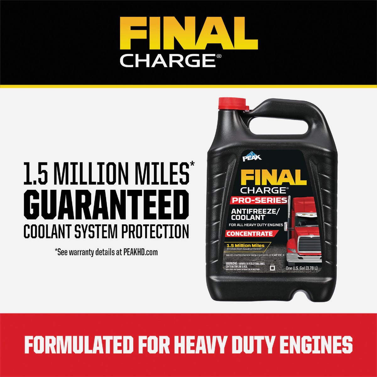 Peak Final Charge Pro-Series 1 Gal. Pre-Diluted Antifreeze/Coolant Image 2