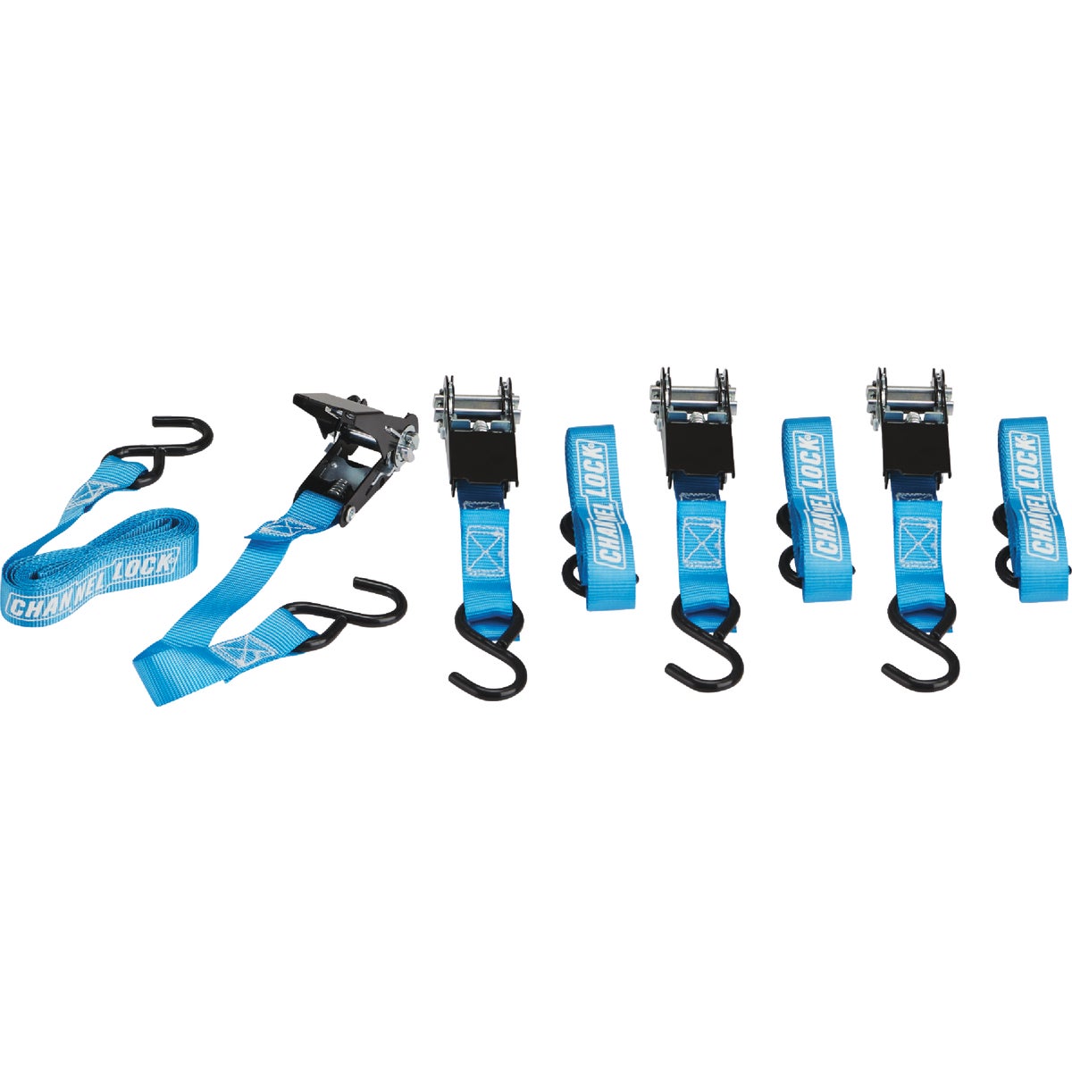 Channellock 1 In. x 10 Ft. Ratchet Tie Down With S Hooks (4-Pack)