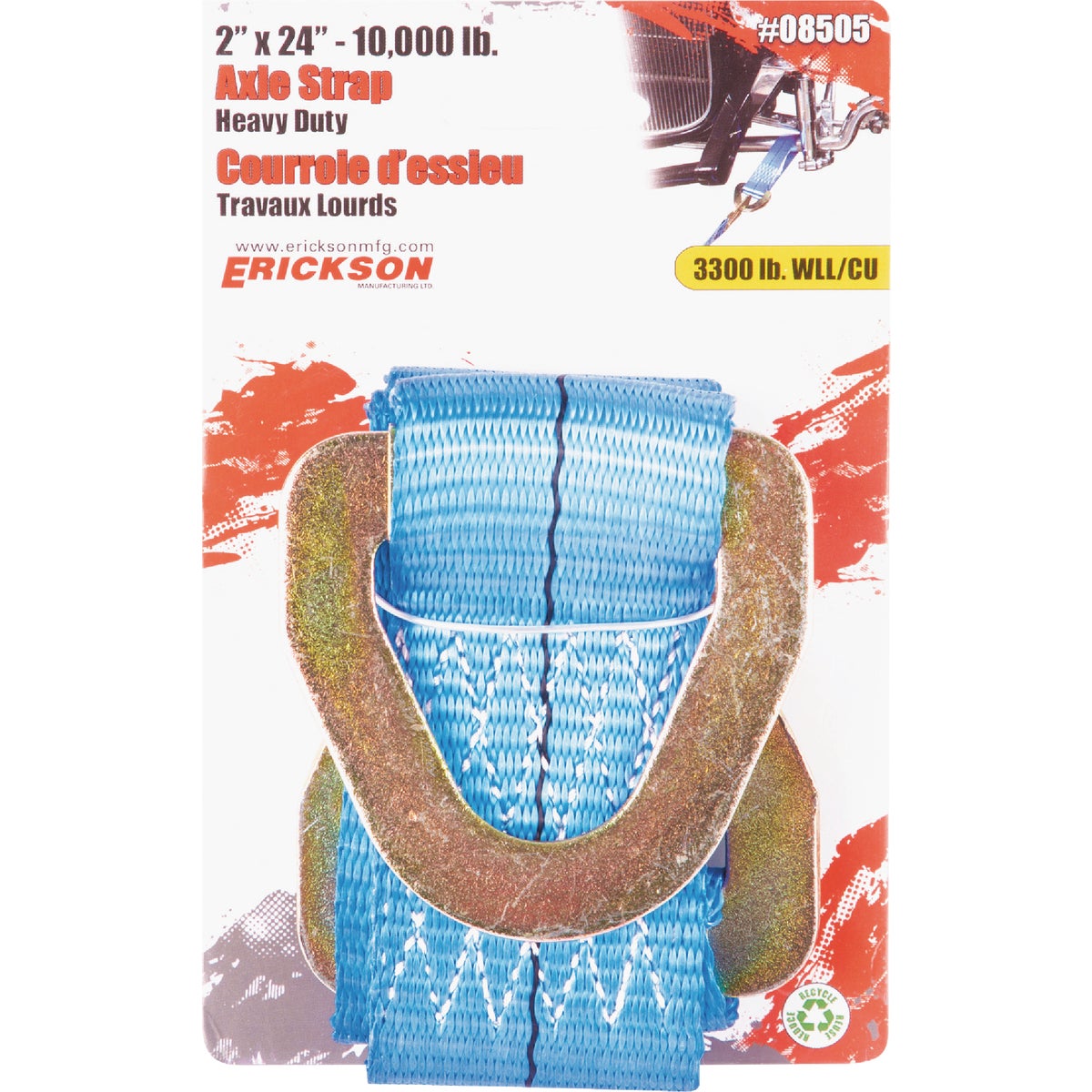 Erickson 2 In. x 24 In. 10,000 Lb. Axle Strap Image 2