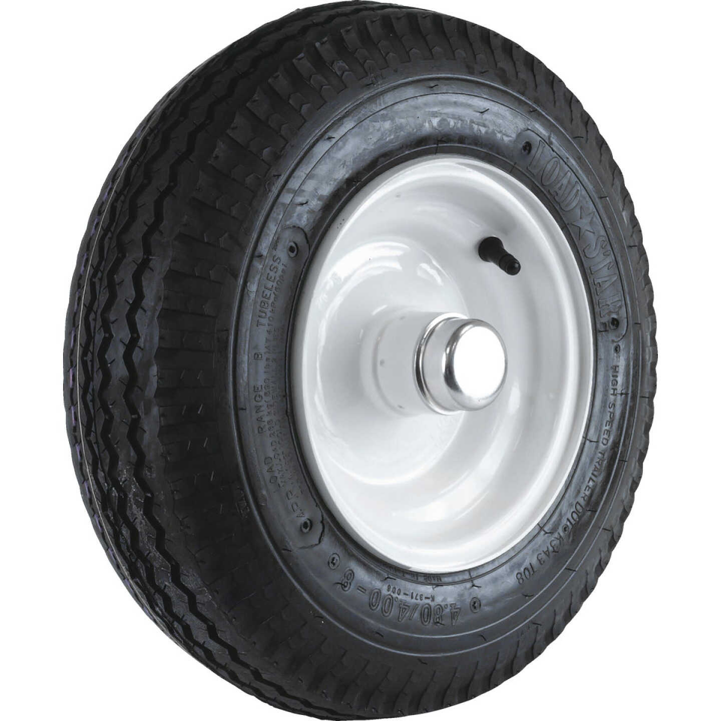 Kenda Loadstar 8 In. 480-8 Load Range B Trailer Tire with Rim Image 1