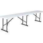 Lifetime 6 Ft. White Granite Fold-In-Half Bench Image 1