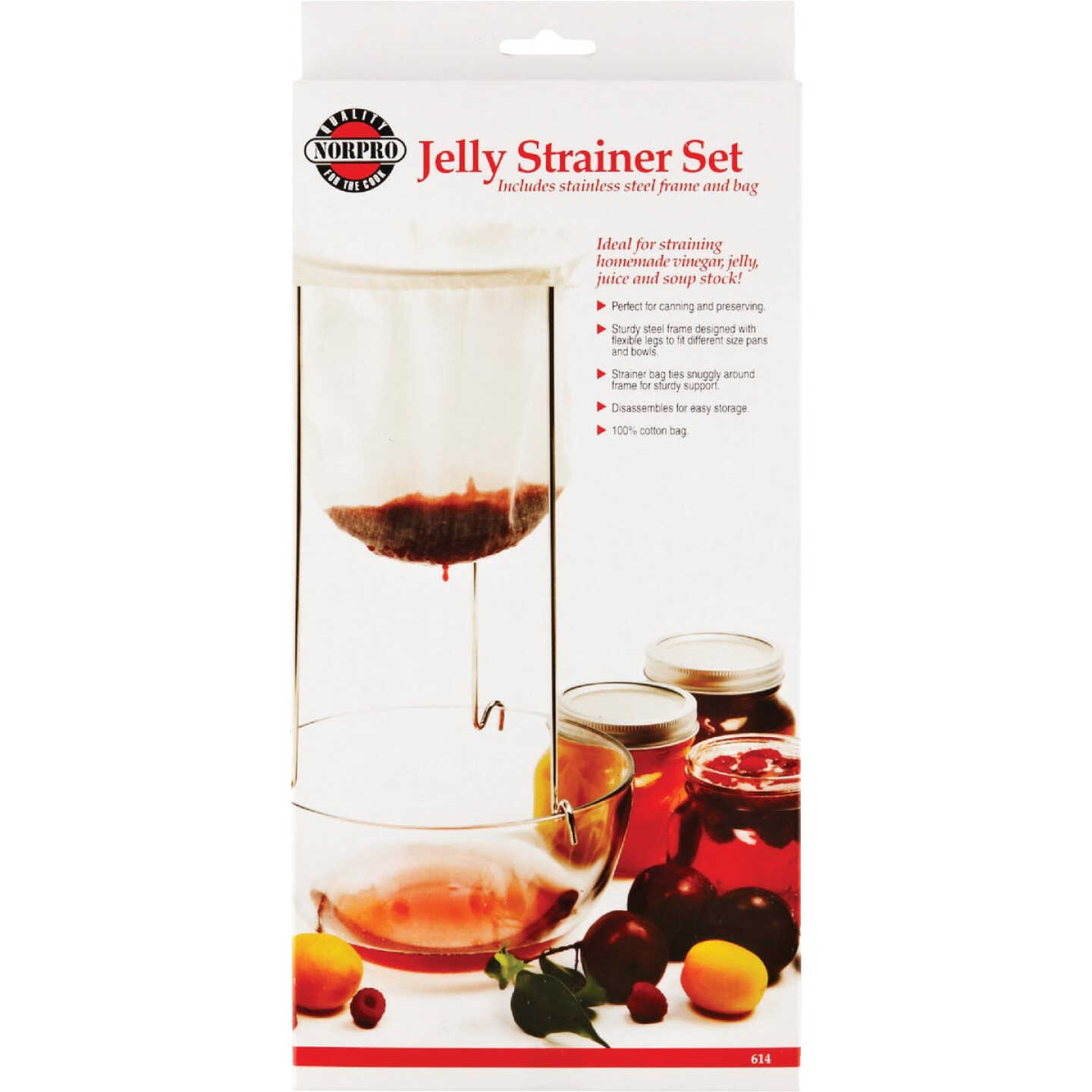 Norpro 6.5 In. x 12 In. Cotton Bag Jelly Strainer Stand Image 2