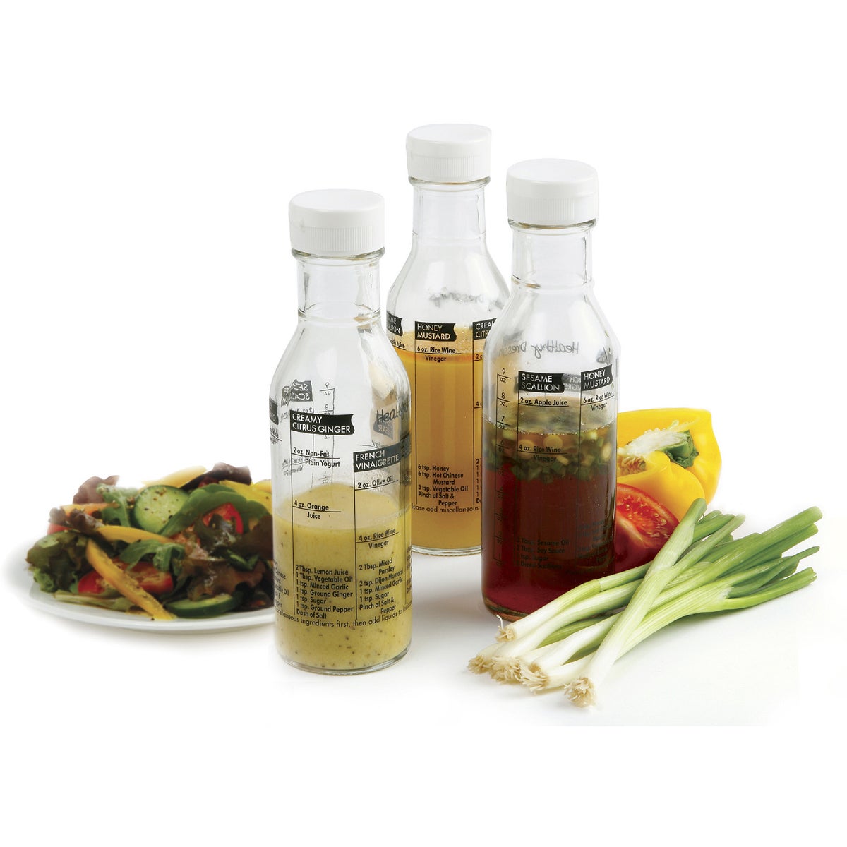 Norpro 11 Oz. Salad Dressing Glass Shaker & Maker Image 2