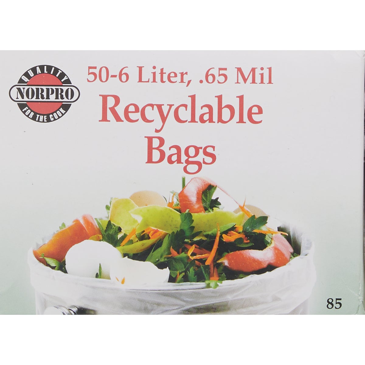 Norpro 6 Liter Degradable Clear Trash Bag (50-Count) Image 2