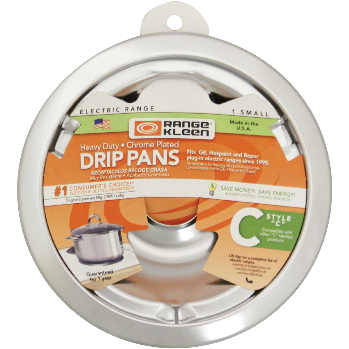 Range Kleen Electric 6" Style C Round Chrome Drip Pan Image 1