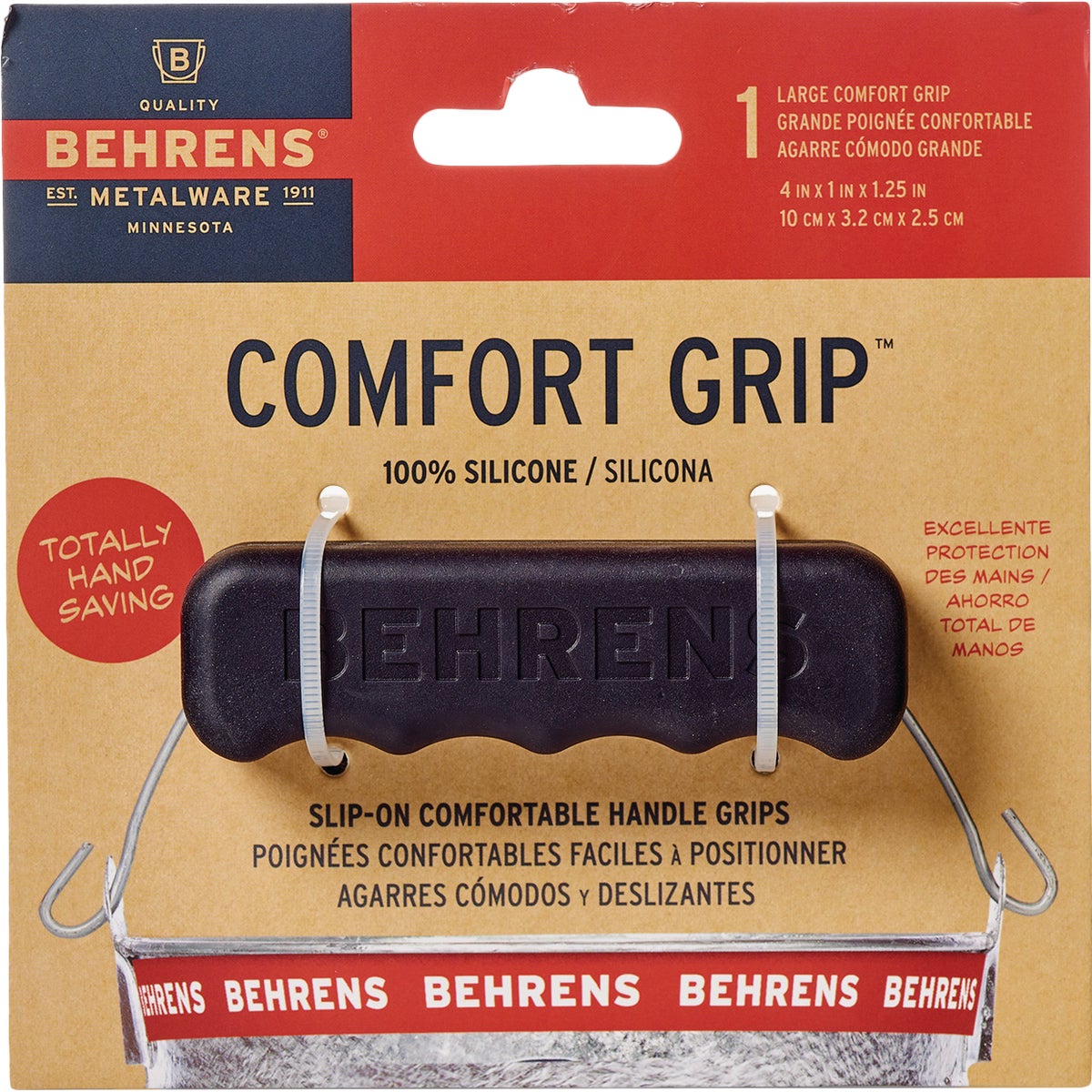 Behrens Large Black Comfort Grip for Tubs, Pails & Cans Image 2