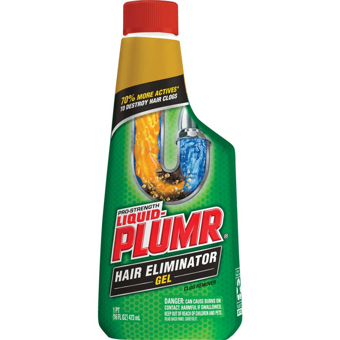 Liquid Plumr Hair Clog Eliminator 16 Oz. Gel Drain Opener & Cleaner Image 1