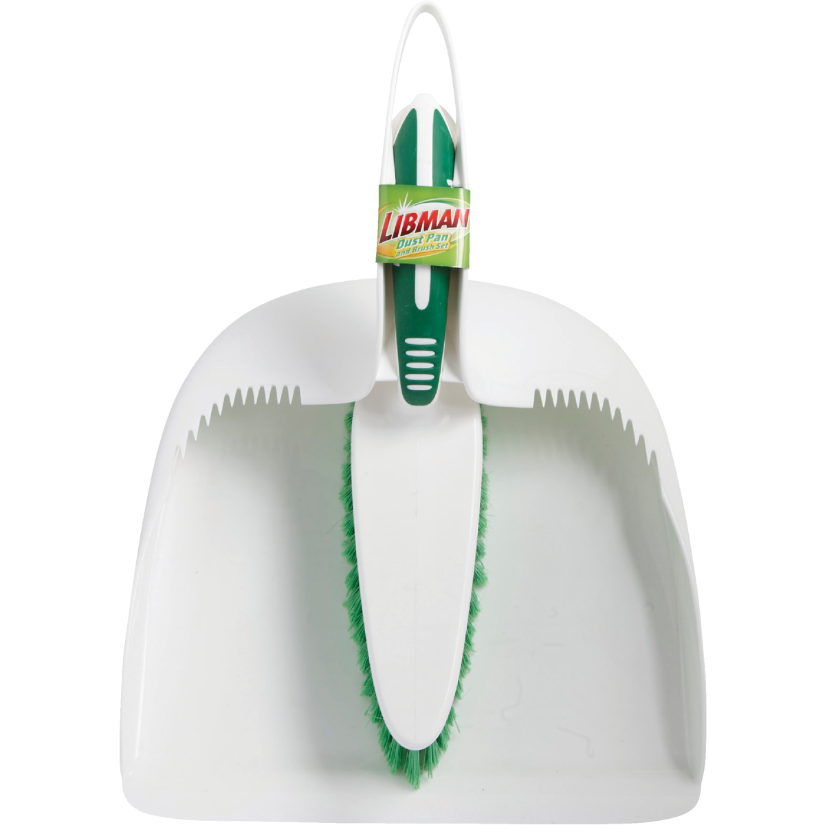 Libman White Plastic Dust Pan & Brush Set Image 2