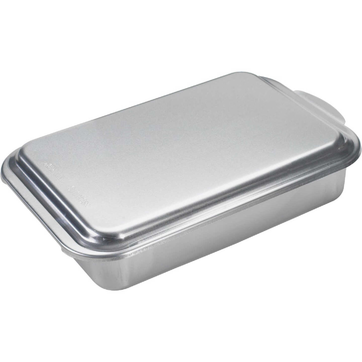 NordicWare 9 In. x 13 In. Aluminum Cake Pan with Lid Image 1