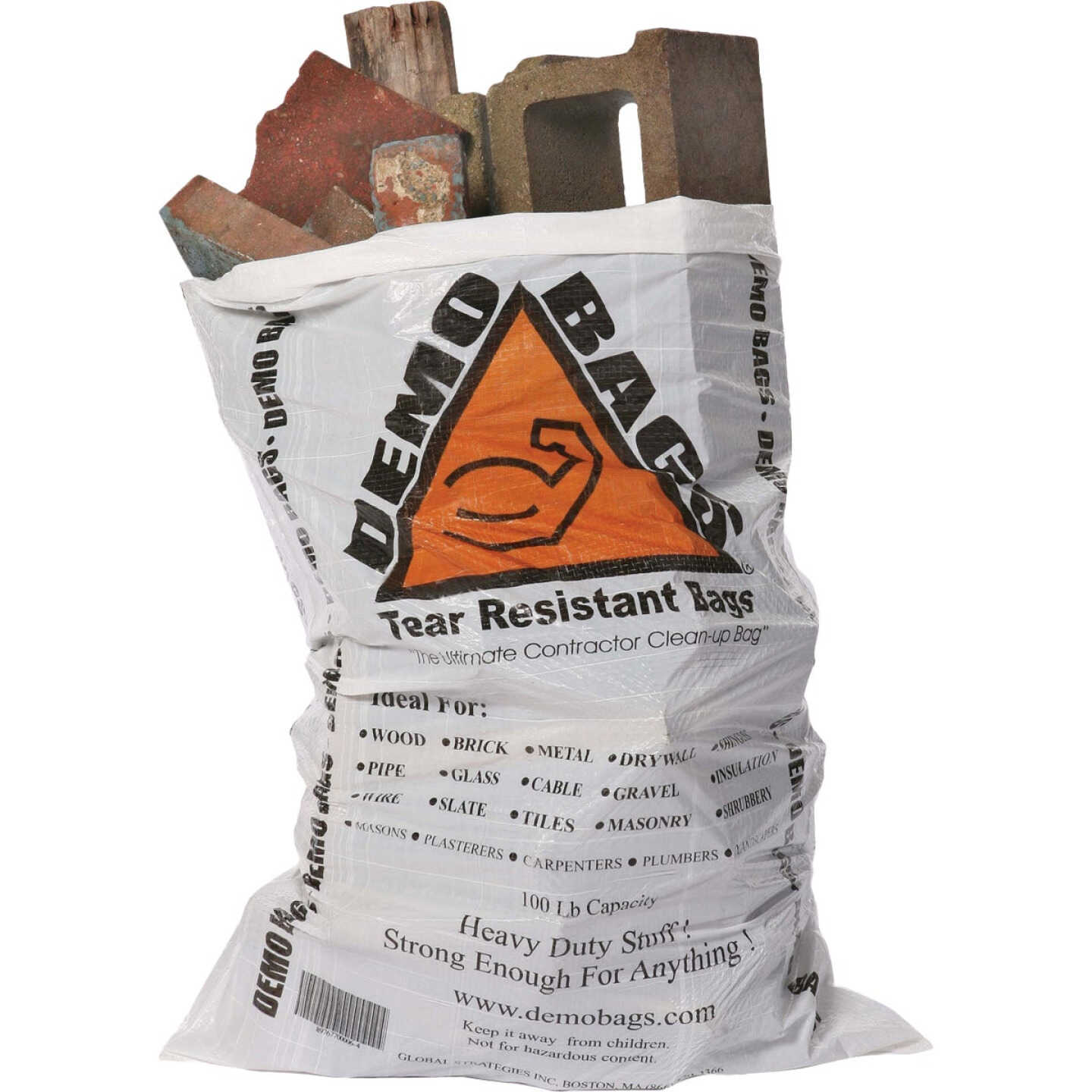 Demo 42 Gal. Contractor White Trash Bag (5-Count) Image 1