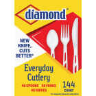 Diamond Heavy-Duty Plastic Cutlery Set (144-Piece) Image 1