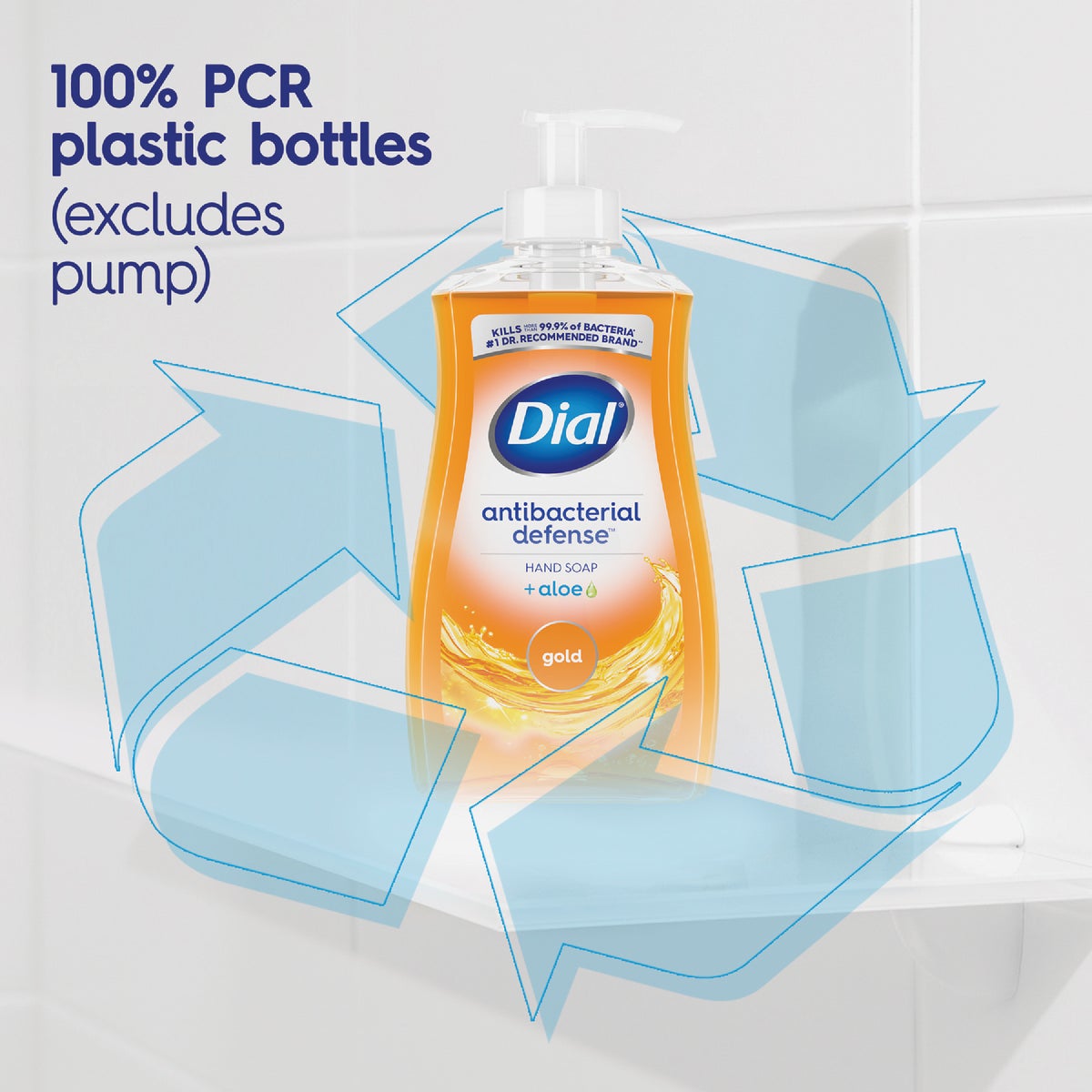 Dial Antibacterial Defense 11 Oz. Gold Liquid Hand Soap Image 4