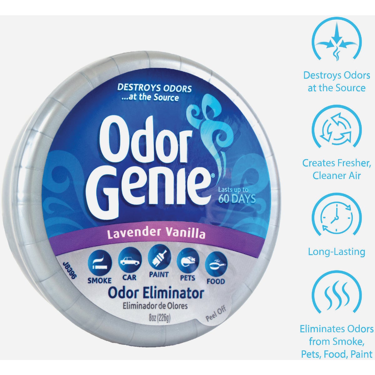 DampRid Odor Genie 8 Oz. Lavender Solid Air Freshener Image 3