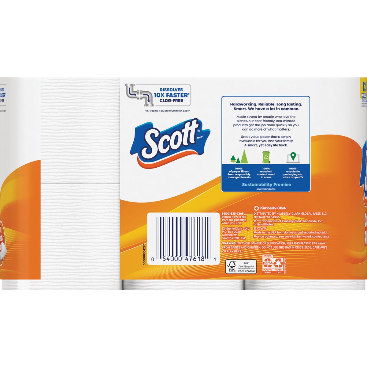 Scott Comfort Plus Extra Soft Toilet Paper (12 Double Rolls) Image 5