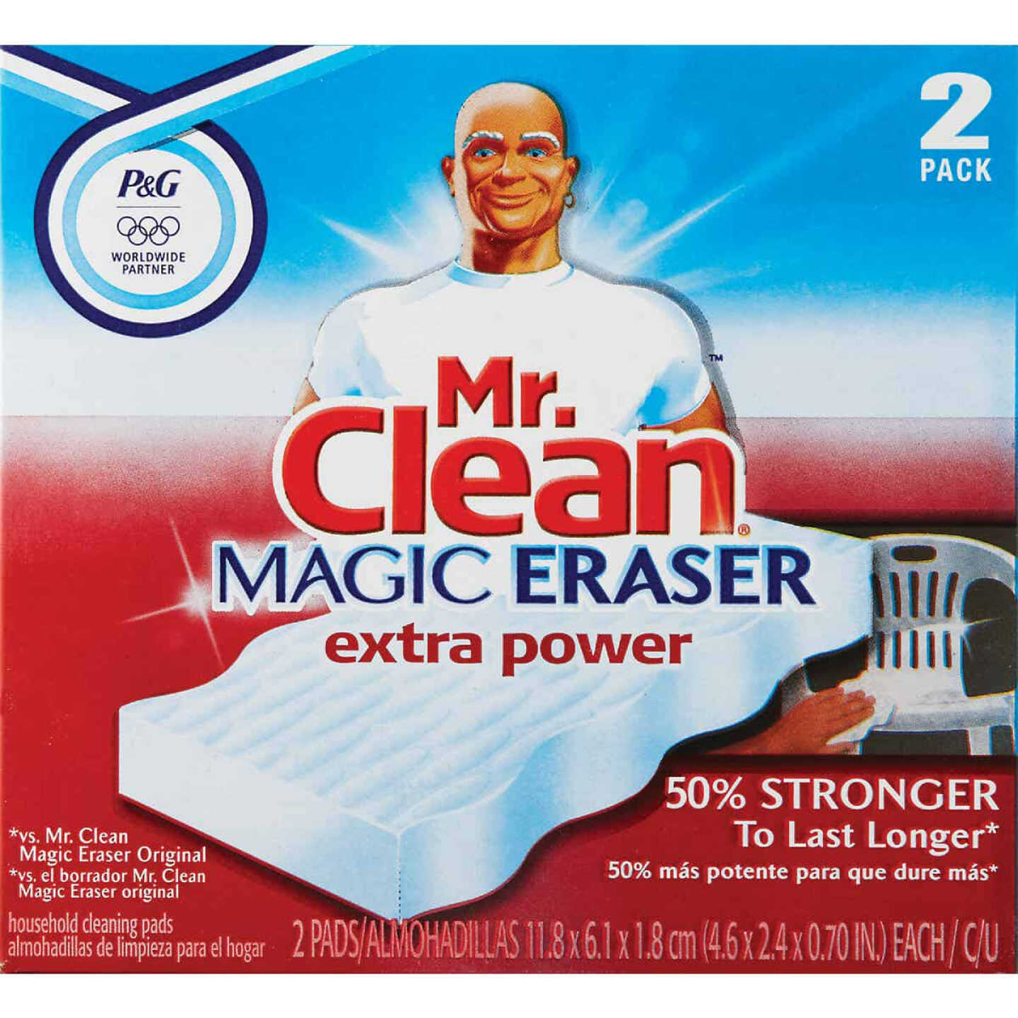 Mr. Clean Magic Eraser Cleansing Pad with Extra Power (2-Count) Image 4