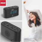 RCA USB Dual Alarm Clock Radio Image 2