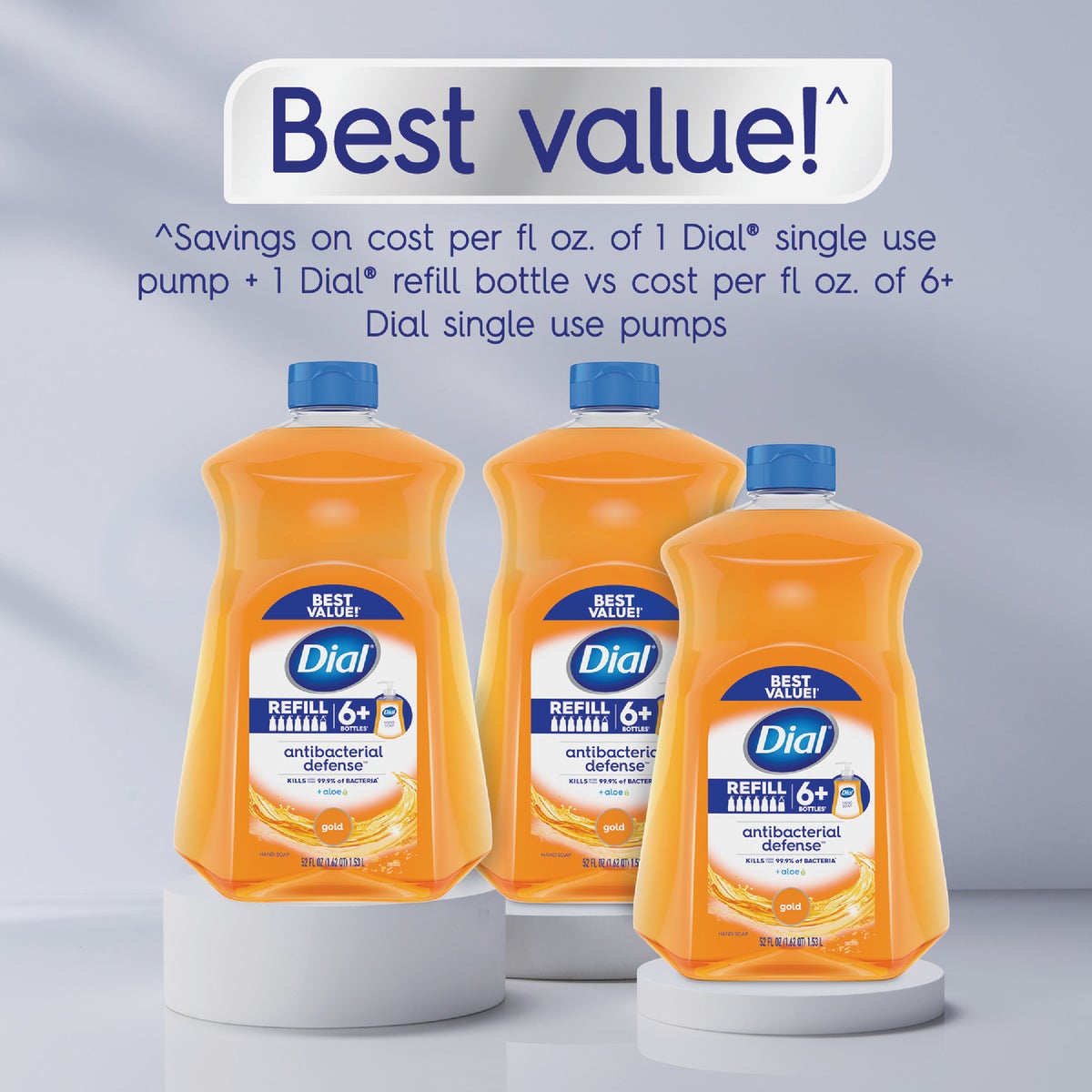 Dial Antibacterial Defense 52 Oz. Gold Liquid Hand Soap Refill Image 3