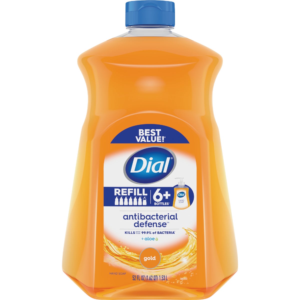 Dial Antibacterial Defense 52 Oz. Gold Liquid Hand Soap Refill