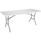 Lifetime 6 Ft. x 30 In. White Granite Light Commercial Fold-In-Half Table Image 1