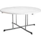 Lifetime 5 Ft. White Granite Round Commercial Folding Table Image 1