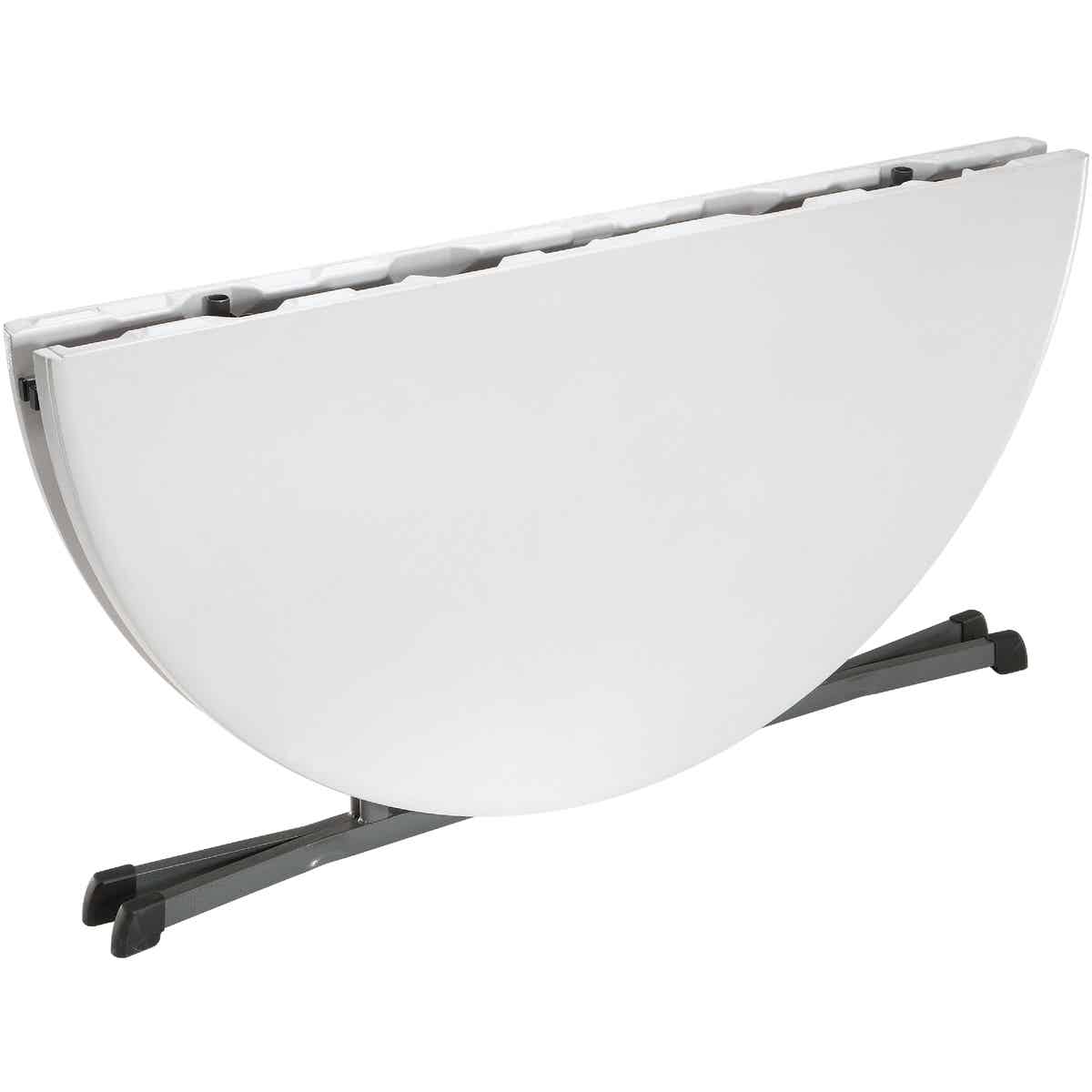 Lifetime 5 Ft. White Granite Round Commercial Folding Table Image 3