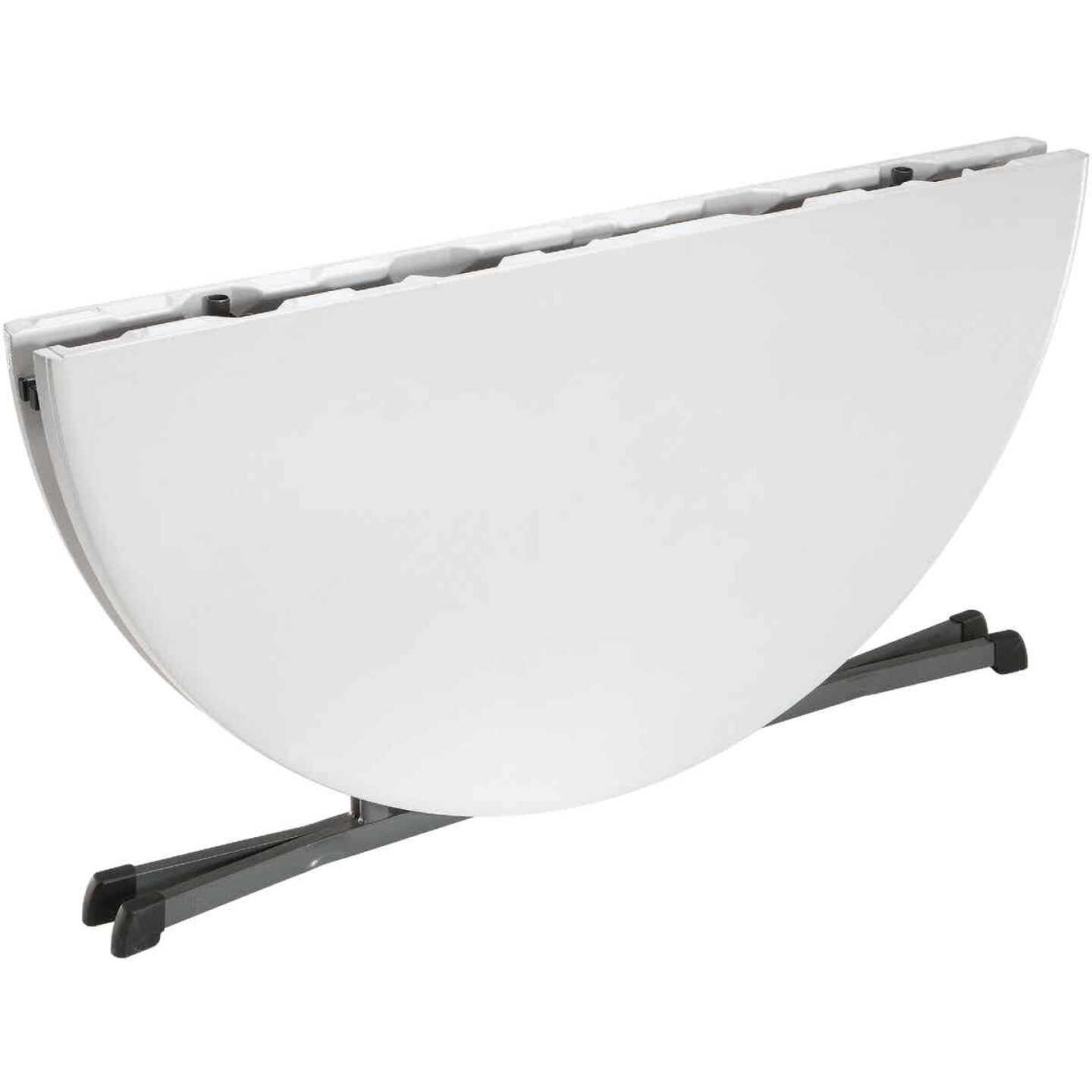 Lifetime 5 Ft. White Granite Round Commercial Folding Table Image 3