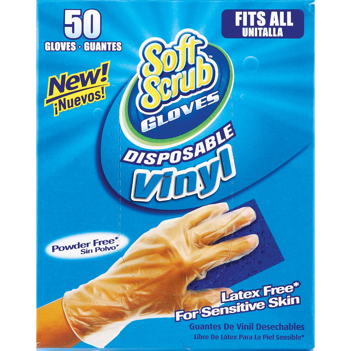 Soft Scrub 1 Size Fits All Vinyl Disposable Glove (50-Pack) Image 2