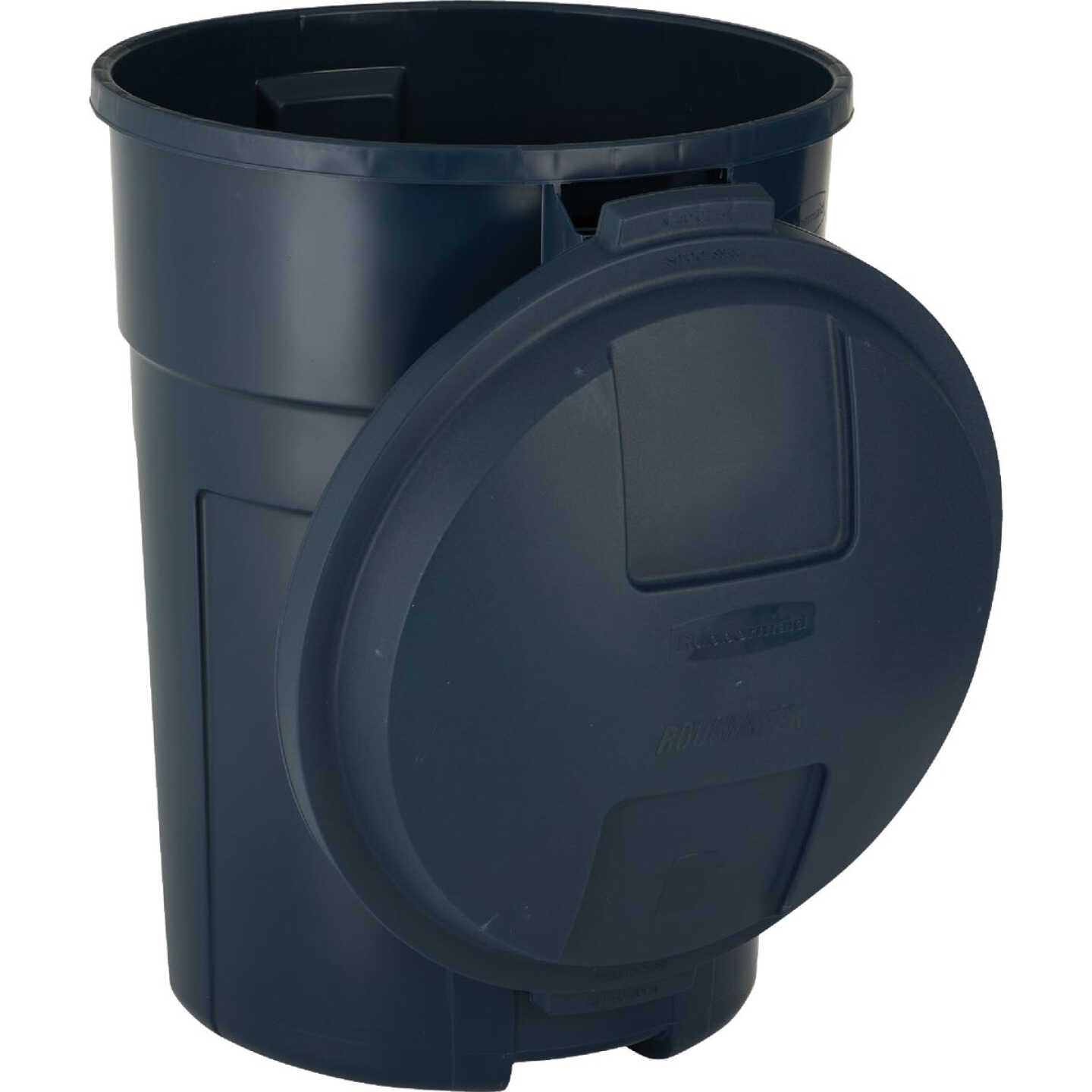 Rubbermaid Roughneck 32 Gal. Blue Trash Can with Lid Image 4
