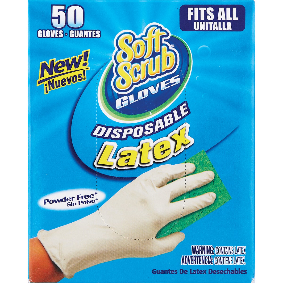 Soft Scrub 1 Size Fits All Latex Disposable Glove (50-Pack) Image 2