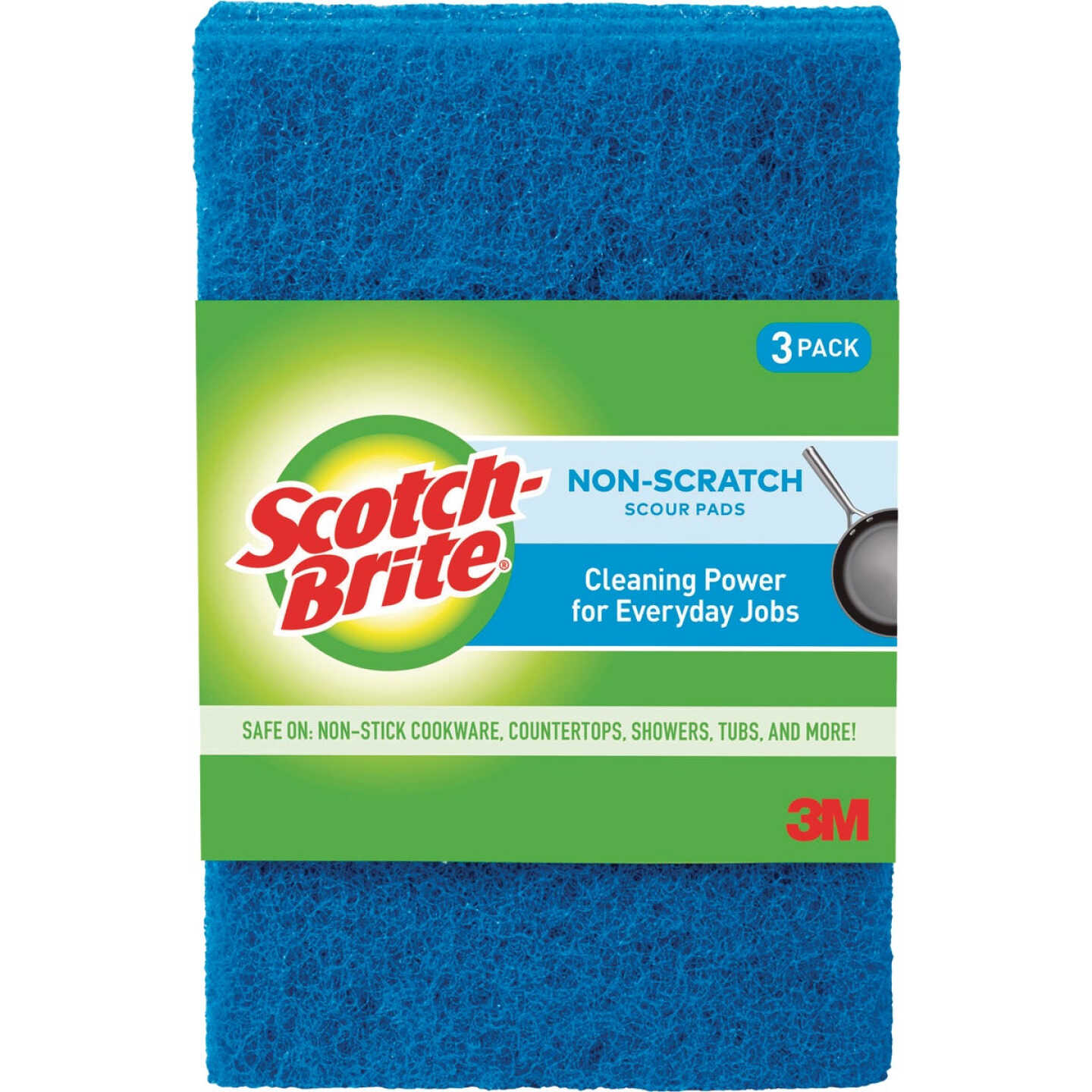 Scotch-Brite Non-Scratch Scour Pads, 6 In. x 3 In. (3-Pack) Image 1