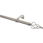 Levolor Bird Cage 66 In. To 120 In. 3/4 In. Single Satin Nickel Curtain Rod Image 1